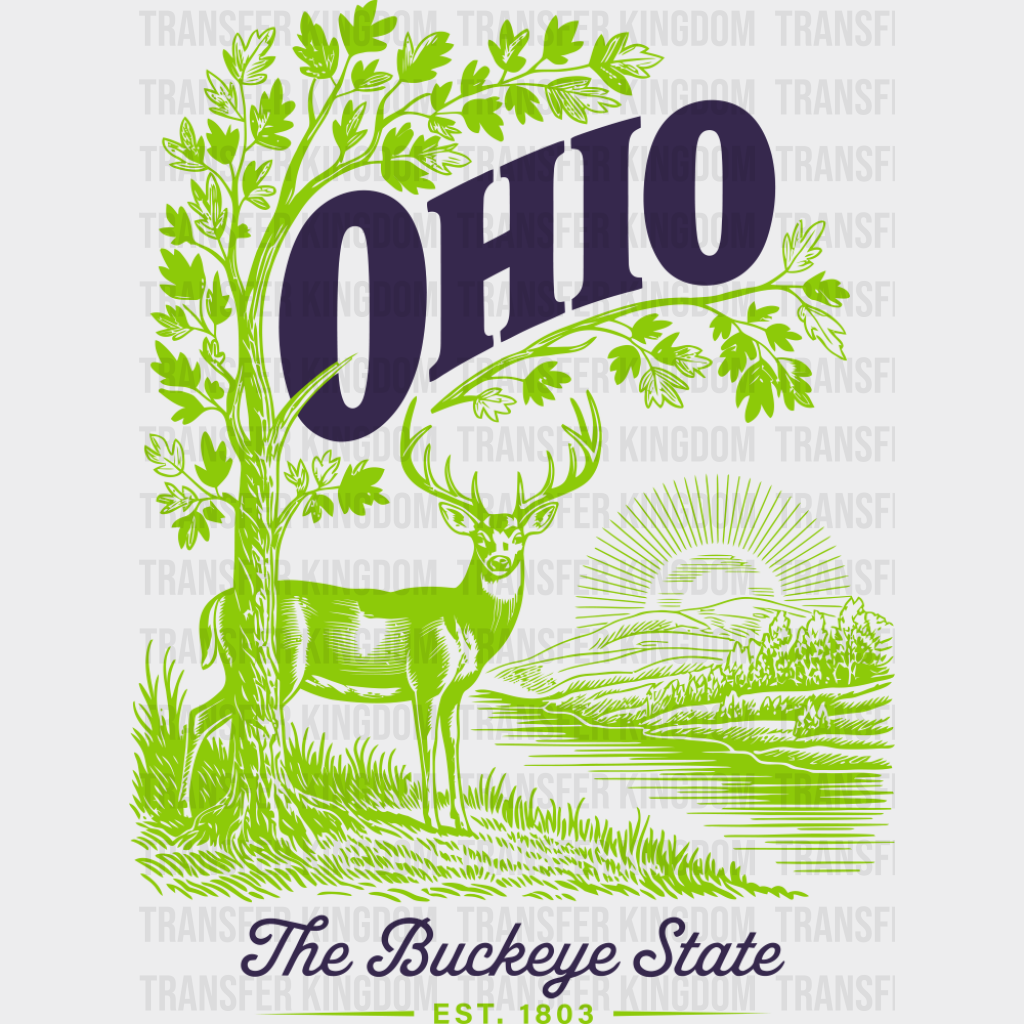 Ohio The Buckeye State - States & Cities DTF Transfer
