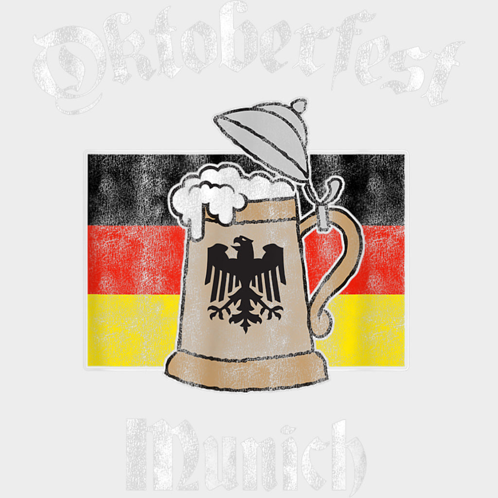 Oktoberfest Munich Beer Stein - Oktoberfest DTF Transfers Adult Unisex - S & M (10’’) / Light Color Design (See Imaging)