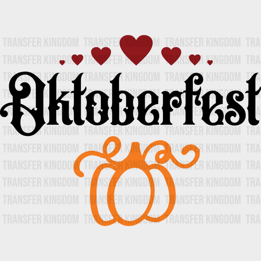 Oktoberfest Pumpkin Design - Dtf Heat Transfer Unisex S & M (10’) / Dark Color (See Imaging)