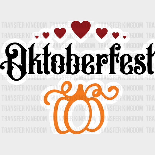 Oktoberfest Pumpkin Design - Dtf Heat Transfer Unisex S & M (10’) / Light Color (See Imaging)