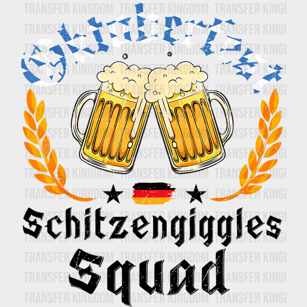 Oktoberfest Shitzengiggles Squad - Oktoberfest DTF Transfers Adult Unisex - S & M (10’’) / Dark Color Design (See