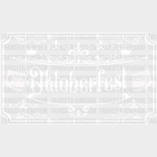 Oktoberfest Sign Design - Dtf Heat Transfer Unisex S & M (10’) / Light Color (See Imaging)