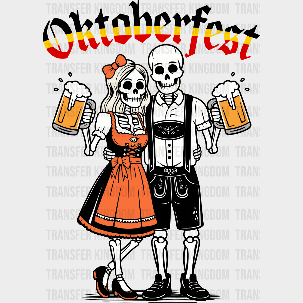Oktoberfest Skeletons - Oktoberfest DTF Transfer