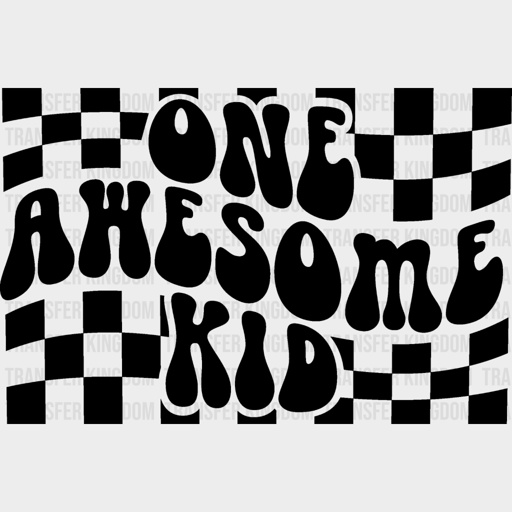 One Awesome Kid - Kids Dtf Heat Transfer Unisex S & M (10’’) / Dark Color Design See Imaging