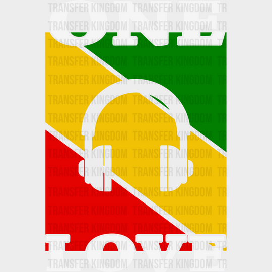 One Love - Singing Dtf Heat Transfer Unisex S & M (10’’) / Light Color Design See Imaging