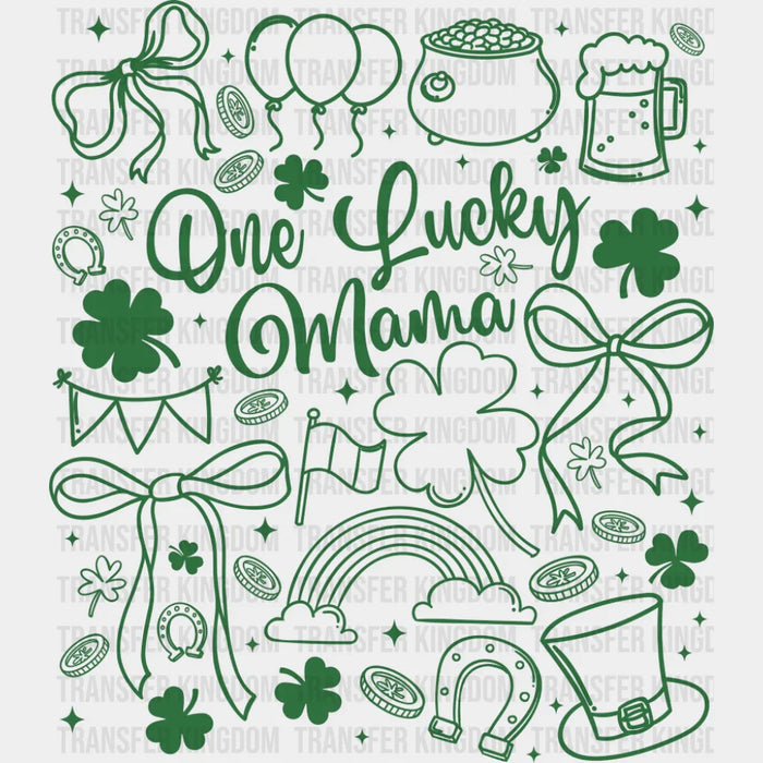 One Lucky Mama Green And White - St. Patrick's Day DTF Transfer