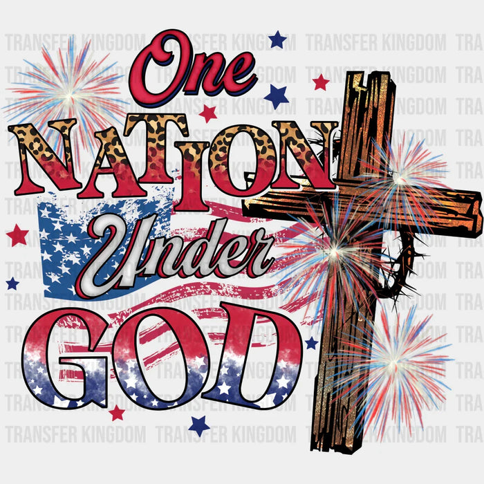 One Nation Under God 4th Of July DTF Transfer