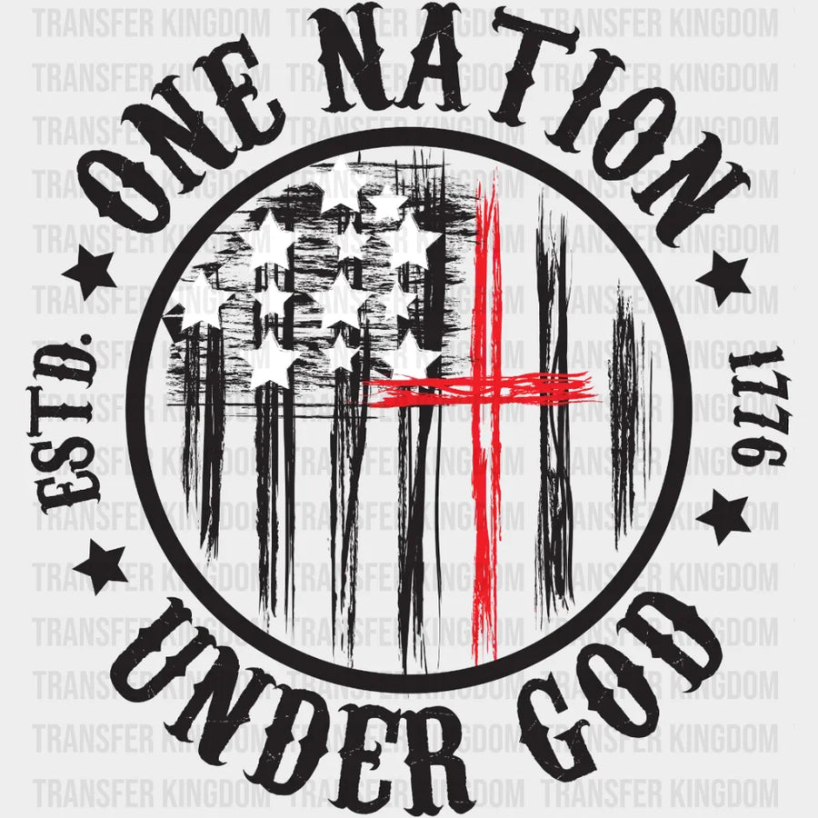 One Nation Under God Dtf Transfer