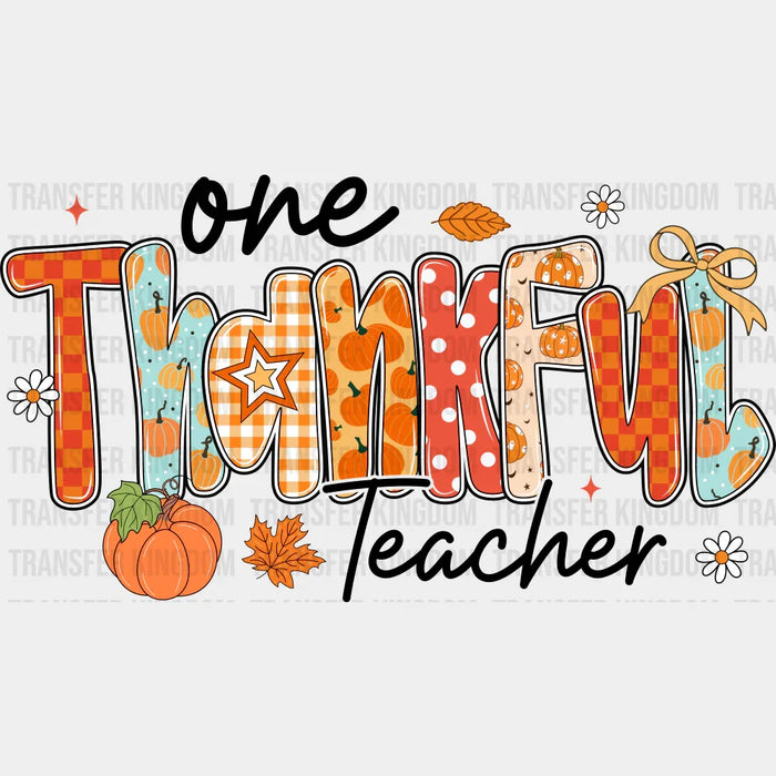 One Thankful Teacher - Halloween DTF Transfer