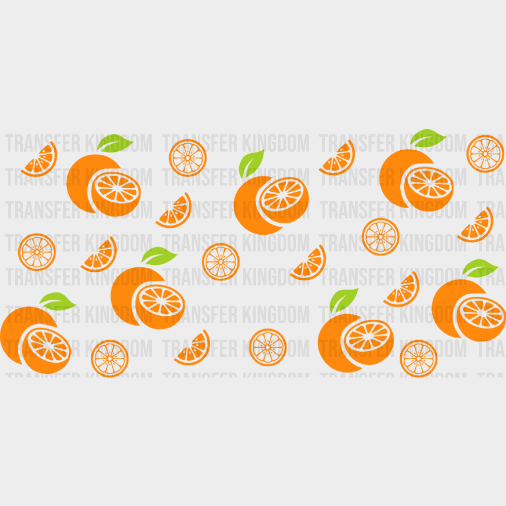 Orange Uv Dtf Transfer Cup Wrap Sticker