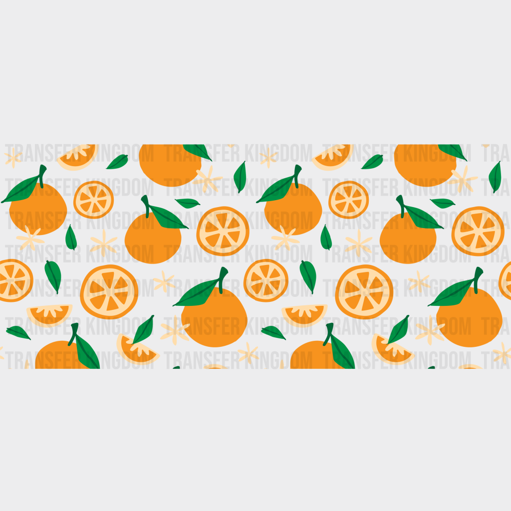 Orange Uv Dtf Transfer Cup Wrap Sticker