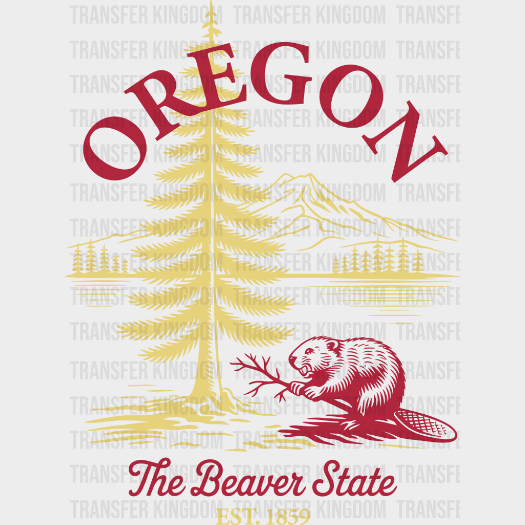 Oregon The Beaver State - States & Cities DTF Transfer