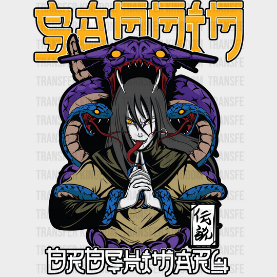 Orochimaru Purple Design - Naruto Iron On Dtf Transfer