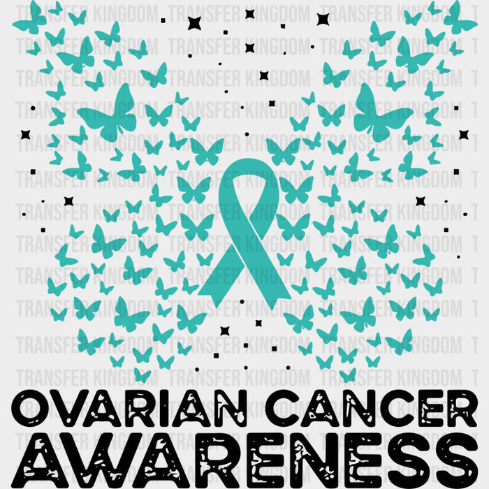 Ovarian Cancer Awareness, Ribbon & Butterflies - Ovarian Cancer DTF Transfers