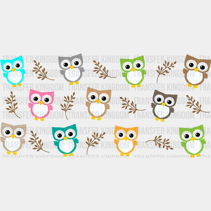 Owls UV DTF Transfer Cup Wrap UV DTF Sticker