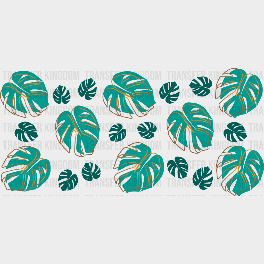 Palm Leaves Uv Dtf Transfer Cup Wrap Sticker