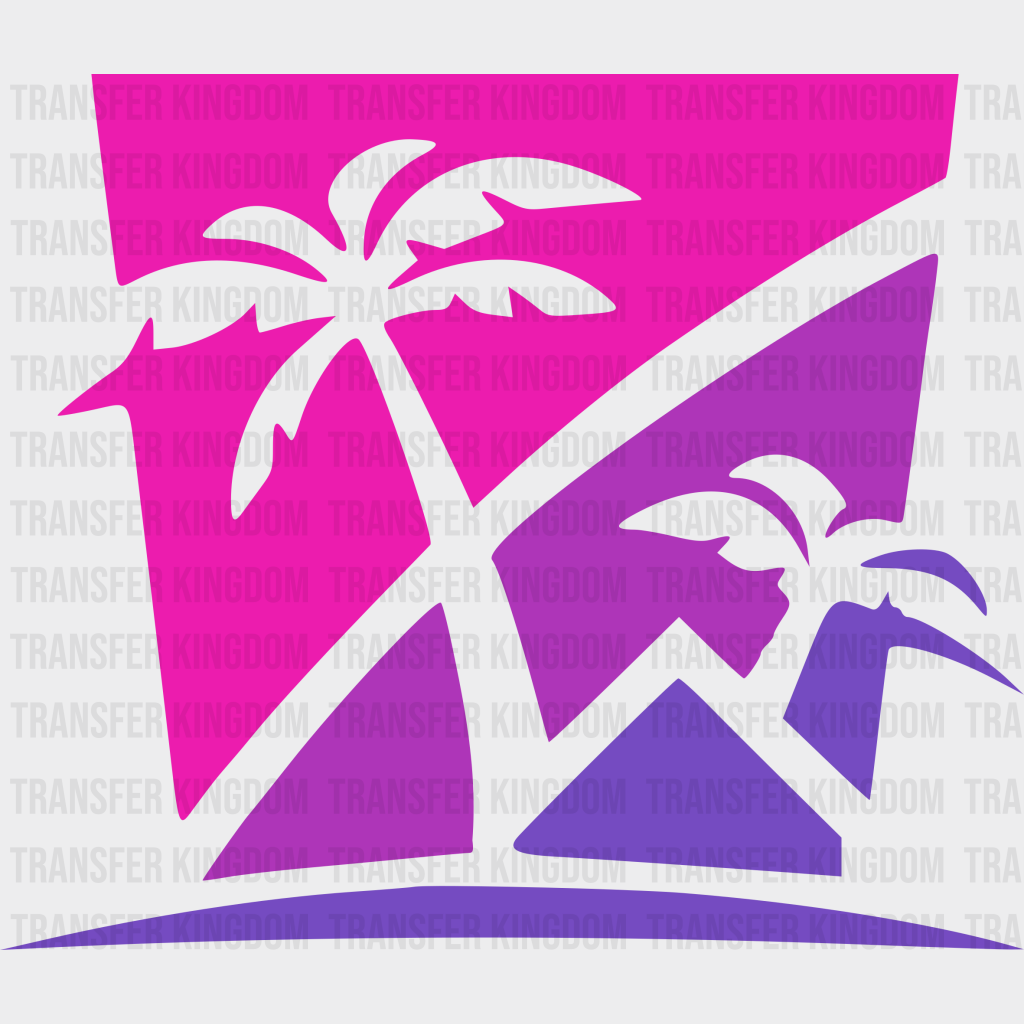 Palm Trees Summer Uv Dtf Transfer Cup Wrap Sticker