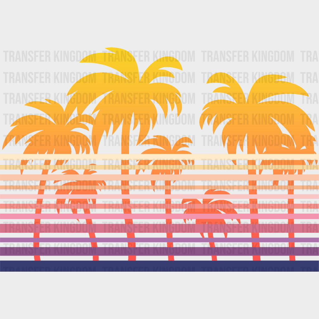 Palm Trees Vice - Summer Dtf Transfer Unisex S & M (10’)