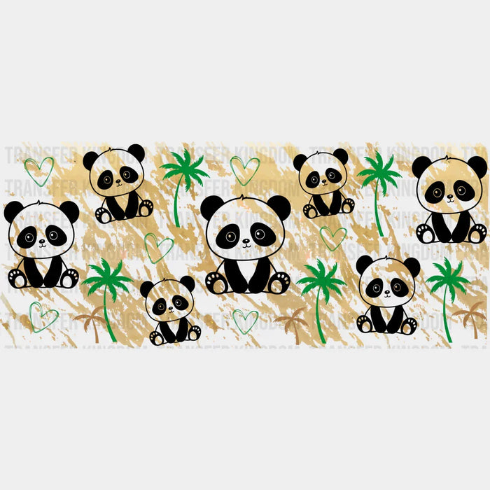 Panda Forest UV DTF Transfer Cup Wrap UV DTF Sticker