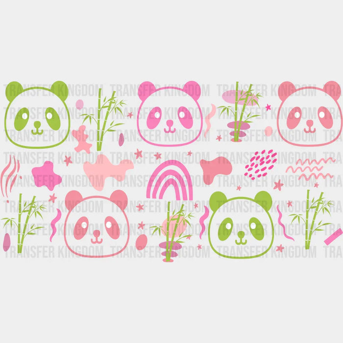 Panda UV DTF Transfer Cup Wrap UV DTF Sticker
