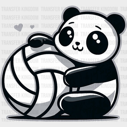 Panda & Volleyball - Volleyball DTF Transfers transfer-kingdom Dark Color Design (See Imaging)