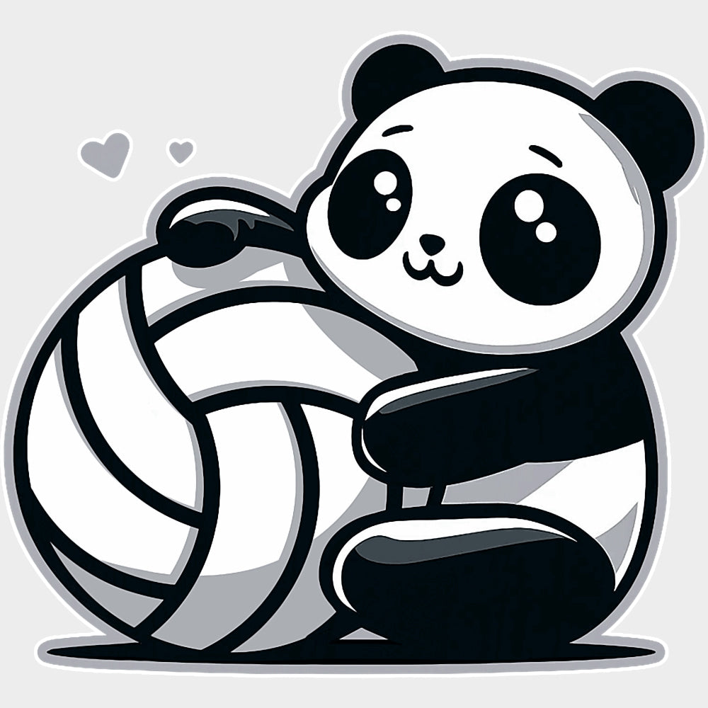 Panda & Volleyball - Volleyball DTF Transfers transfer-kingdom Light Color Design (See Imaging)