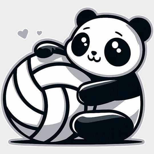 Panda & Volleyball - Volleyball DTF Transfers transfer-kingdom Light Color Design (See Imaging)