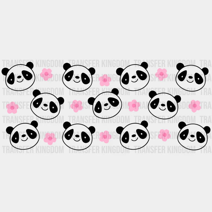 Pandas UV DTF Transfer Cup Wrap UV DTF Sticker