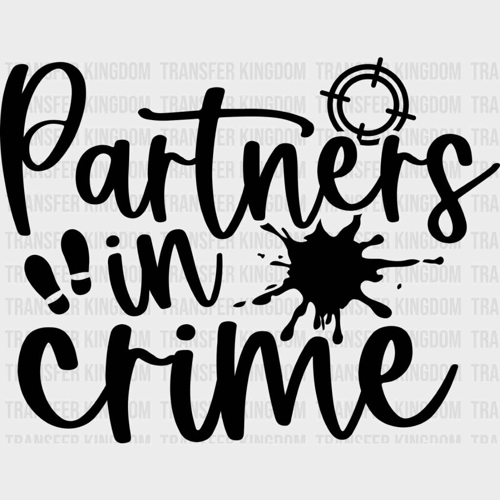 Partners In Crime Design - Bff Dtf Transfer Unisex S & M (10’’) / Dark Color See Imaging