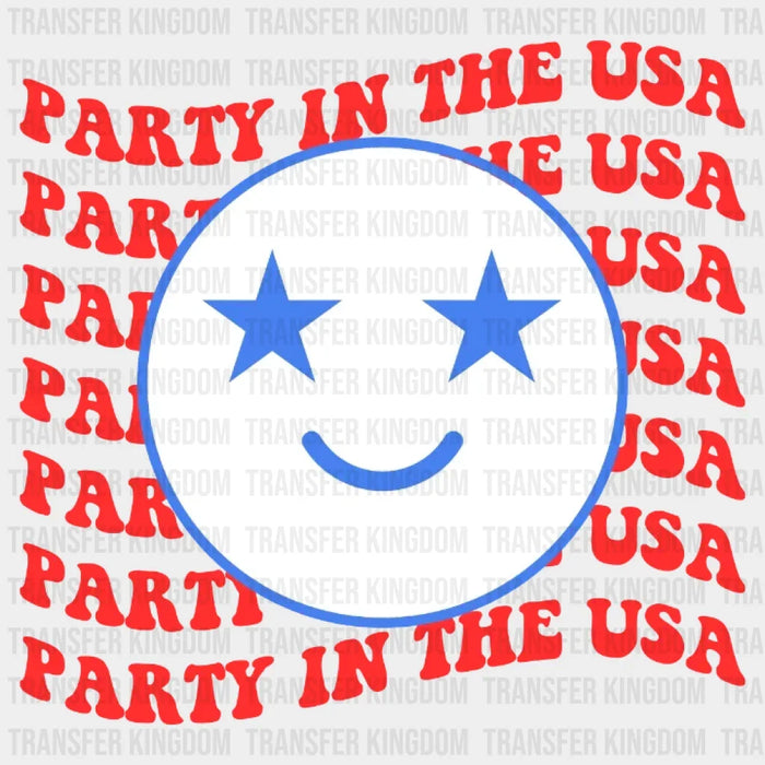 Party In The USA Wobbly Design - 4th Of July DTF Transfer
