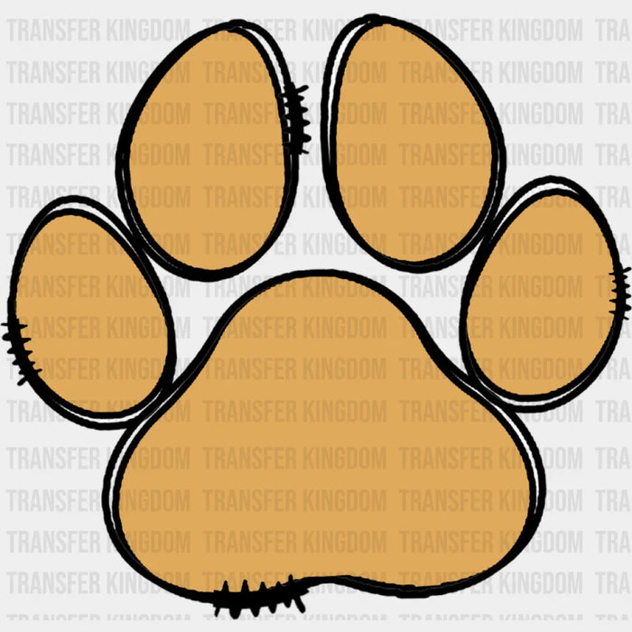 Paw Yellow And Pink - Dogs DTF Transfer