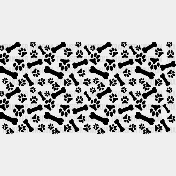Paws And Bones - Pets Cup Wrap UV Sticker Permanent UV DTF Decal