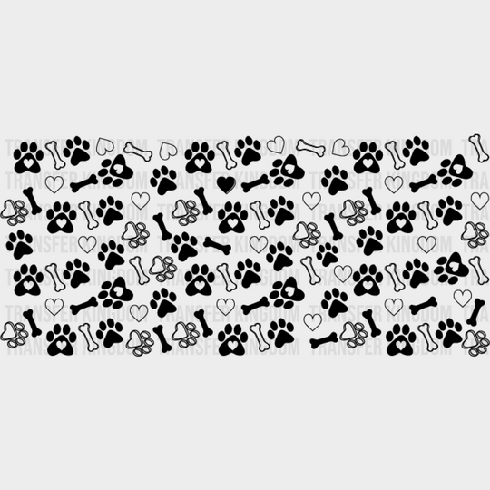 Paws With Heart - Pets Cup Wrap Uv Sticker Permanent Dtf Decal