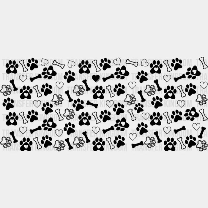 Paws With Heart - Pets Cup Wrap UV Sticker Permanent UV DTF Decal