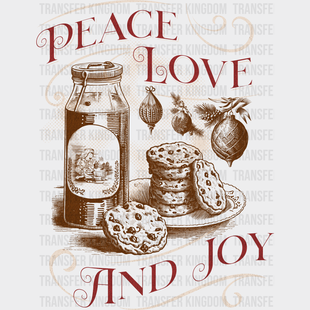 Peace Love And Joy - Christmas DTF Transfer