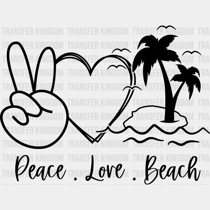 Peace Love Beach Summer DTF Transfer