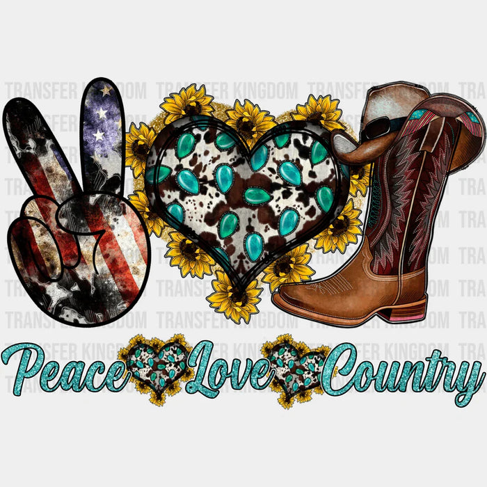Peace Love Country - Farm Animals Iron On DTF Transfer