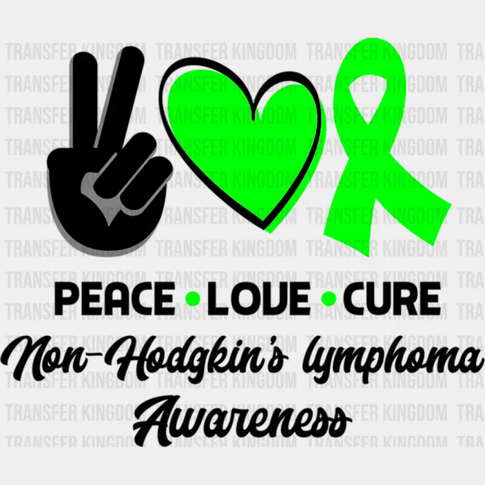 Peace Love Cure - Lymphoma DTF heat transfer