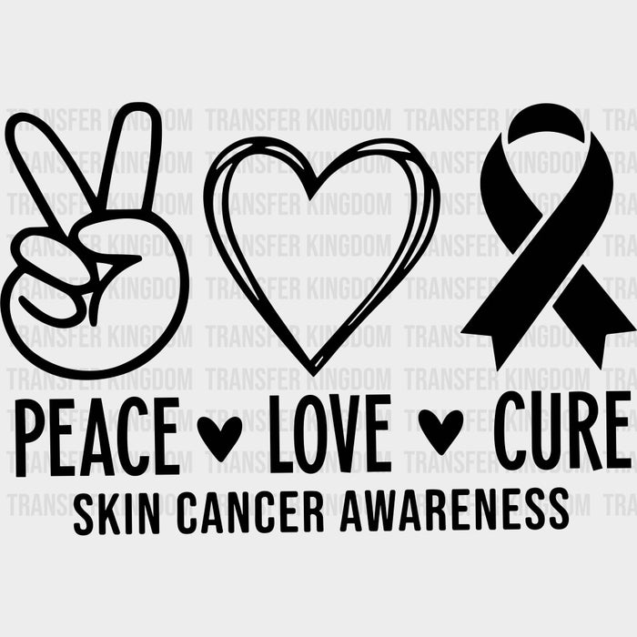 Peace Love Cure - Melanoma DTF Transfers
