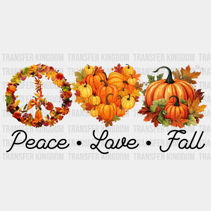 Peace Love Fall - Fall Cup Wrap UV Sticker Permanent UV DTF Decal