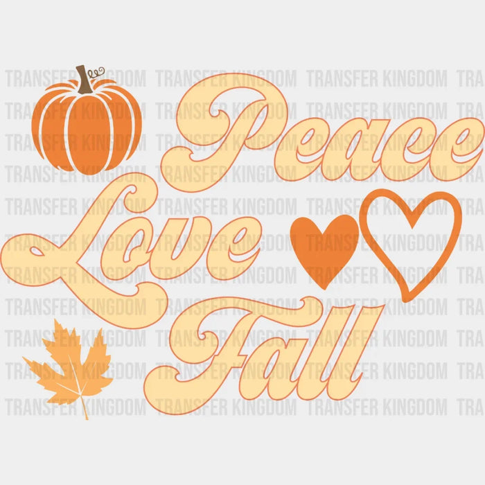 Peace Love Fall Design - DTF heat transfer