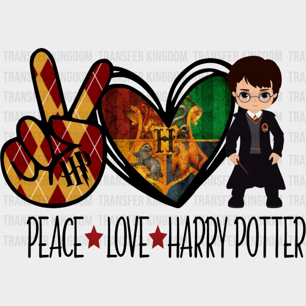 Peace Love Harry Potter Disney Dtf Transfer