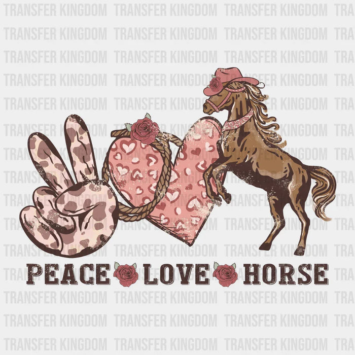 PEACE LOVE HORSE - DTF heat transfer