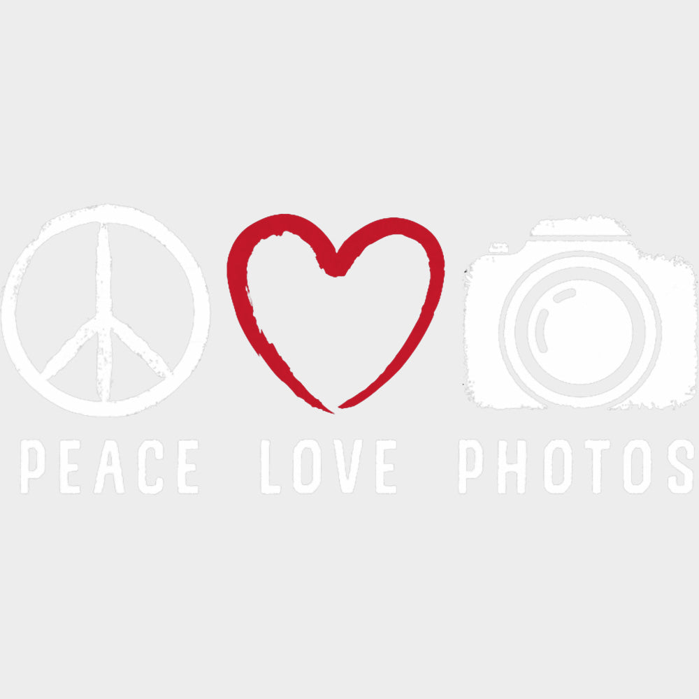 Peace Love Photos - Photography DTF Transfers Adult Unisex - S & M (10’’) / Light Color Design (See Imaging)