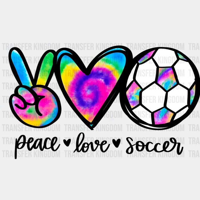 Peace Love Soccer - Soccer DTF Heat Transfer