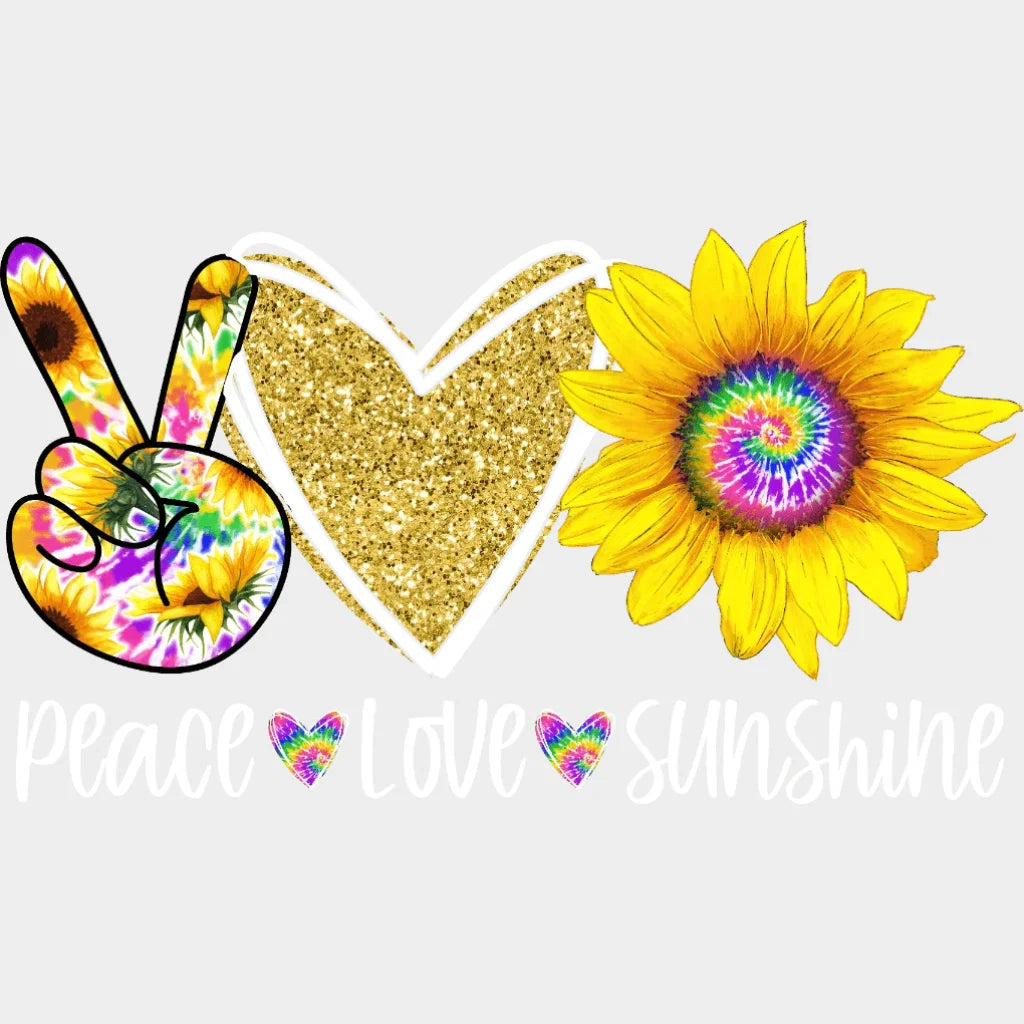 Peace Love Sunshine Mom - Cute Mom - Funny Mom - Design - DTF heat transfer - Transfer Kingdom