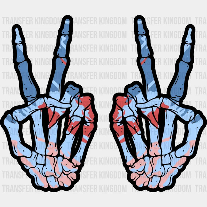Peace Skeleton Hand DTF Transfer