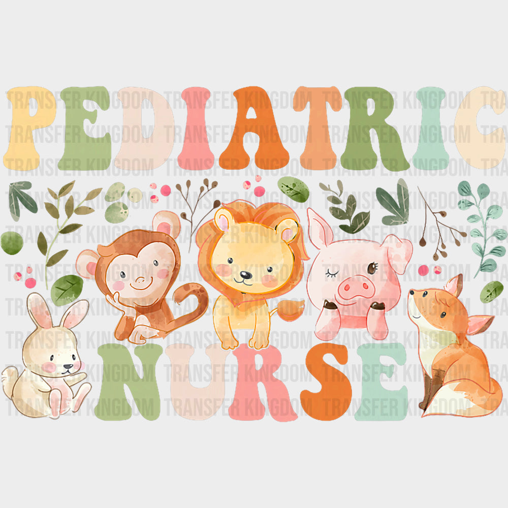 Pediatric Nurse Cute Animals - Pediatric Nurse DTF Transfers