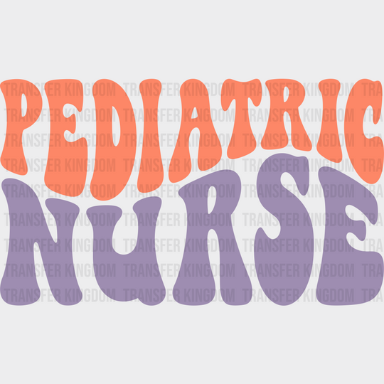 Pediatric Nurse Design - Heat Transfer Unisex S & M (10’’) / Orange-Pruple Color See Imaging