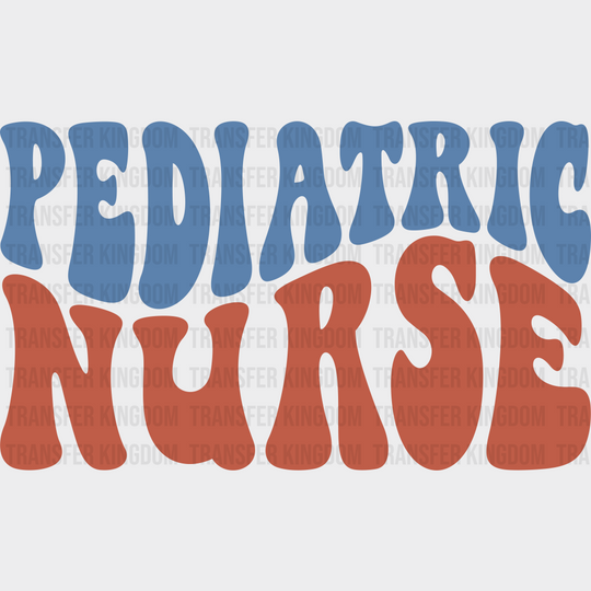 Pediatric Nurse Design - Heat Transfer Unisex S & M (10’’) / Red-Blue Color See Imaging